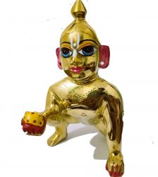 Solid Golden laddu Gopal, Height 7'.5" Inches, Weight 1.900 gram